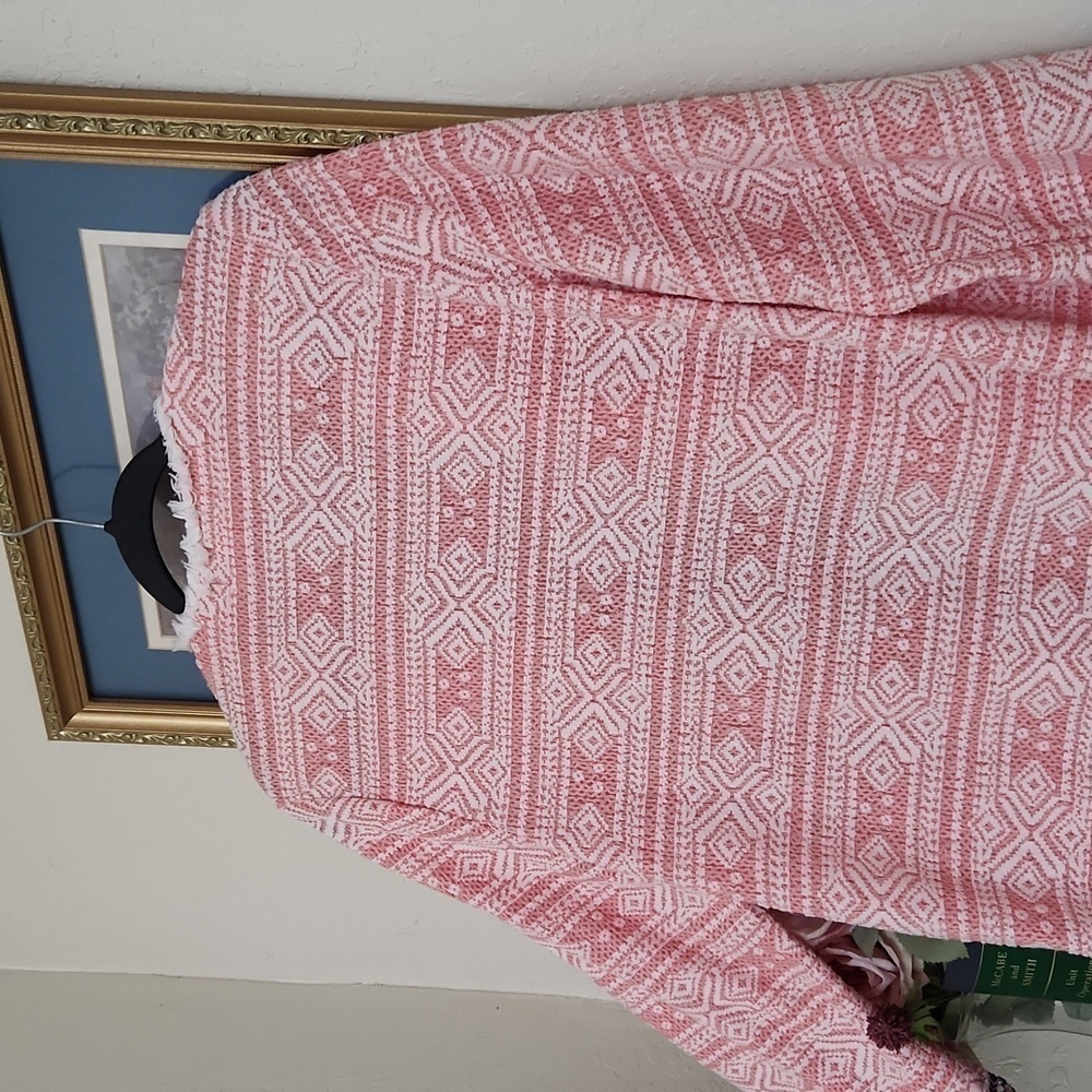 2for$10Aztec Print Blazer Cardigan XL Feminine Career Coastal Church Modest - Picture 11 of 13